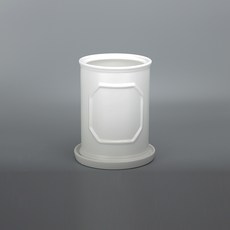 Gakkujio 羅馬柱圓形花盆 1520YM, 白色