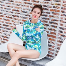 나야스타일 여성용 프리미엄 래쉬가드 후드집업 RS-228