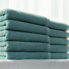 經典棉質家用洗臉毛巾 170g 棉紗, 薄荷綠, 10個