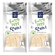 Home edition MYUNGJIN 橡膠手套 短款 10入, 象牙, 大(L), 2個