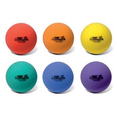 排球低反彈彩虹海綿球 6 件套, 紅色、橙色、黃色、柔和的綠色、藍色、紫色