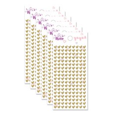 Petit 彩色珍珠金色愛心 small da5115-d, 混合顏色, 6個