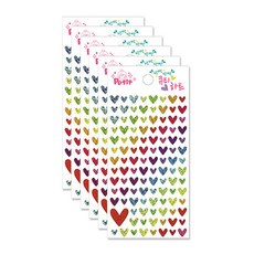 Petit 閃亮可愛愛心 da5246, 混合顏色, 6個