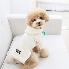 이츠독 마카롱 후드티셔츠, 아이보리, 1개