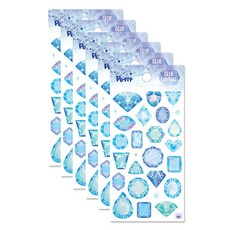 Petit blue crystal da5327, 混合顏色, 6個