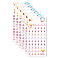 Petit 做得很好 寶貝兔獎勵貼紙 da5293, 混合顏色, 6個