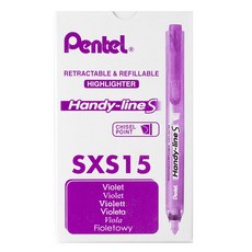 Pentel 飛龍文具 Handy Line 螢光筆 SXS15-V, 紫羅蘭色, 12個