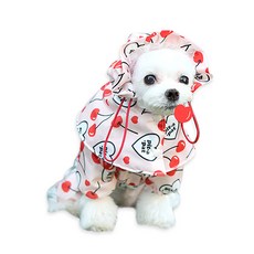 ITS DOG 斗篷式寵物狗連身雨衣, 櫻桃