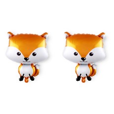 WOW PARTY KOREA 狐狸 鋁箔氣球, 單一顏色, 2個