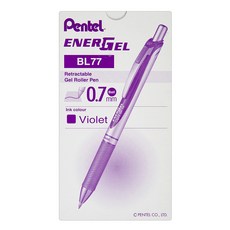 Pentel 飛龍文具 Energel Metal DX 中性墨水筆 BL77-C 0.7mm 12入, Violet, 1套