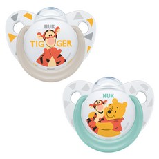 누크 뉴 디즈니 노리개젖꼭지 2p 세트, S2(6~18개월), 1세트, 티거