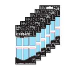 쁘띠팬시 보호필름라벨 견출지 28 x 60 mm 20-F219R 13p, 빨강, 6개