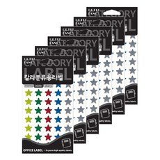 Petit 亮面星星標籤貼紙 混合 20-353A 12入, 6個