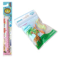 兒童360度牙刷+動物牙線 30入, 隨機出貨, 1組