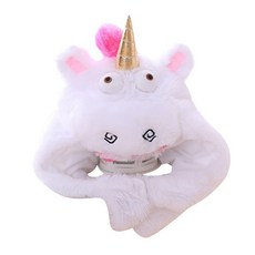 PartyPang 可愛毛球帽 獨角獸, 白色, 1個
