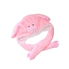 Party Pang可愛耳朵遮陽帽 豬, 粉色的, 1個