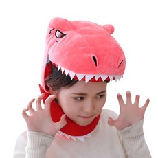 PartyPang 可愛恐龍暴龍連帽帽, 粉紅色, 1個