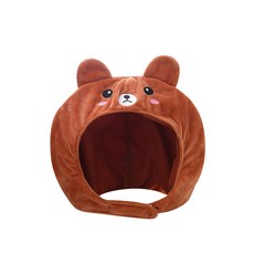 PartyPang 可愛小熊連帽帽, 棕色, 1個