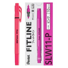 Pentel 飛龍文具 Fitline 熒光筆 SLW11-P 10p, 雙粉紅色, 1個