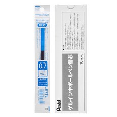 Pentel Infree 原子筆替芯 0.7mm LR7TL-C 10入, 藍色, 1個