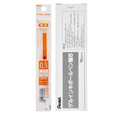 Pentel 飛龍文具 ENERGEL Infree 原子筆替芯 0.5mm LRN5TL-F 10入, 橘色, 1個, 10個