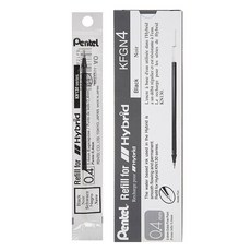 Pentel 飛龍文具 圓珠筆芯 KN104 KFGN4-A 0.4mm 12入, 黑色的, 1個