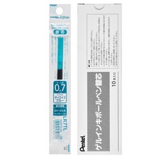 Pentel Infree 原子筆替芯 0.7mm LR7TL-S3 10入, 土耳其藍, 1個, 10個
