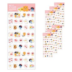 아이콘스 카카오 리틀프렌즈 쁘띠스티커, 리틀 어피치(핑크), 7개