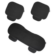 KINTON 真實3D網眼透氣汽車坐墊 前座2入 + 後座, 黑色, 1套