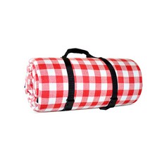 Canberra新格紋便攜式野餐墊, 紅色的