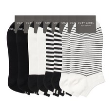 COZY LABEL 男士條紋運動時尚踝襪 8雙入