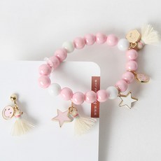 BABYLEE 造型耳夾+手鍊組