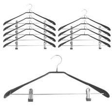 Decozin 塗層西裝基本款衣架, 灰色, 10個