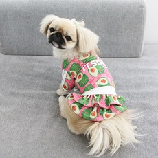 ITS DOG 酪梨針織寵物連身裙, 粉紅色, 1個