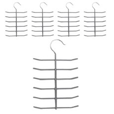 Decozin Deco 塗層圍巾領帶架, 灰色, 5個