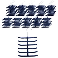 Decozin Deco 絲絨圍巾領帶架, 海軍藍, 60個