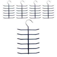 Decozin Deco 塗層圍巾領帶架, 海軍藍, 5個