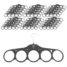 Decozin 裝飾天鵝絨圍巾領帶圓形掛架, 灰色, 60個