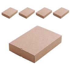 Bom91 牛皮紙抽屜式禮物盒 22號 22 x 16 x 4.4 cm, 單一顏色, 5個