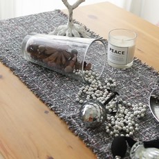 BYJIMI Coco Gabrielle 桌旗, 灰色, 2人座(130 x 35 cm)