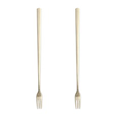 Inspoon 優雅長叉, 金色, 2個