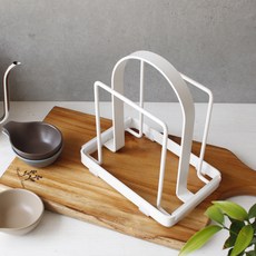 cherihauseu Babosarang 鐵製砧板收納架, 白色, 1個