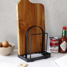 cherihauseu Babosarang 鐵製砧板收納架, 黑色, 1個