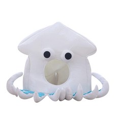 Party Pang可愛連帽帽 魷魚, 白色的, 1個