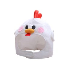 Party Pang可愛連帽帽 雞, 白色的, 1個
