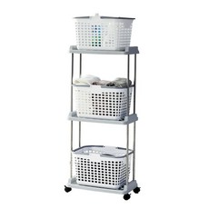 Breeze Plus Up 多功能洗衣籃 3 層, 灰色, 1組