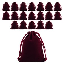 도나앤데코 브로디 벨벳 주머니 S, 와인, 20개