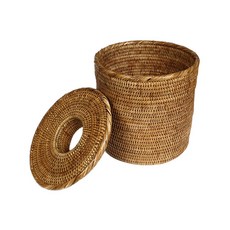 BIK藤編圓形多功能箱 IT CO 219, 單色, 1個