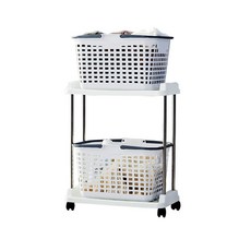 Breeze Plus Up 多功能2層洗衣籃, 白色, 1個