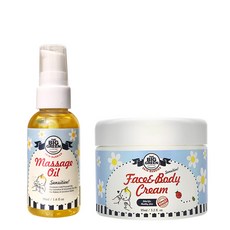 빅그린 스킨베리어 베이비 센시티브 페이스앤바디 크림 95ml + 마사지 오일 50ml 세트, 1세트